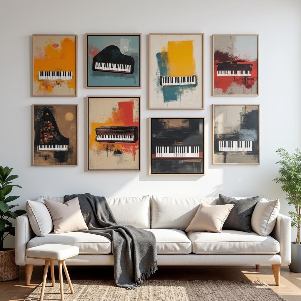 A modern collection of abstract piano art.