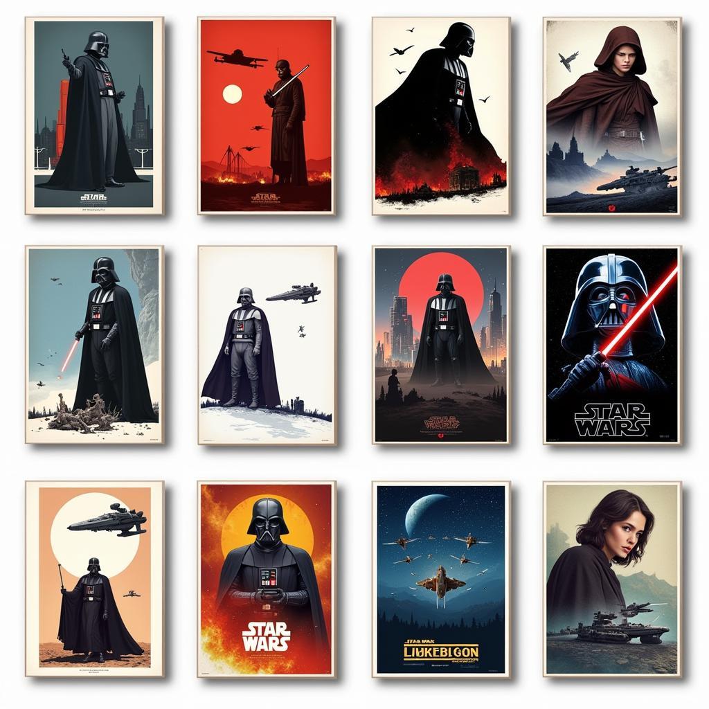 Bộ sưu tập wall art Star Wars đa dạng phong cách