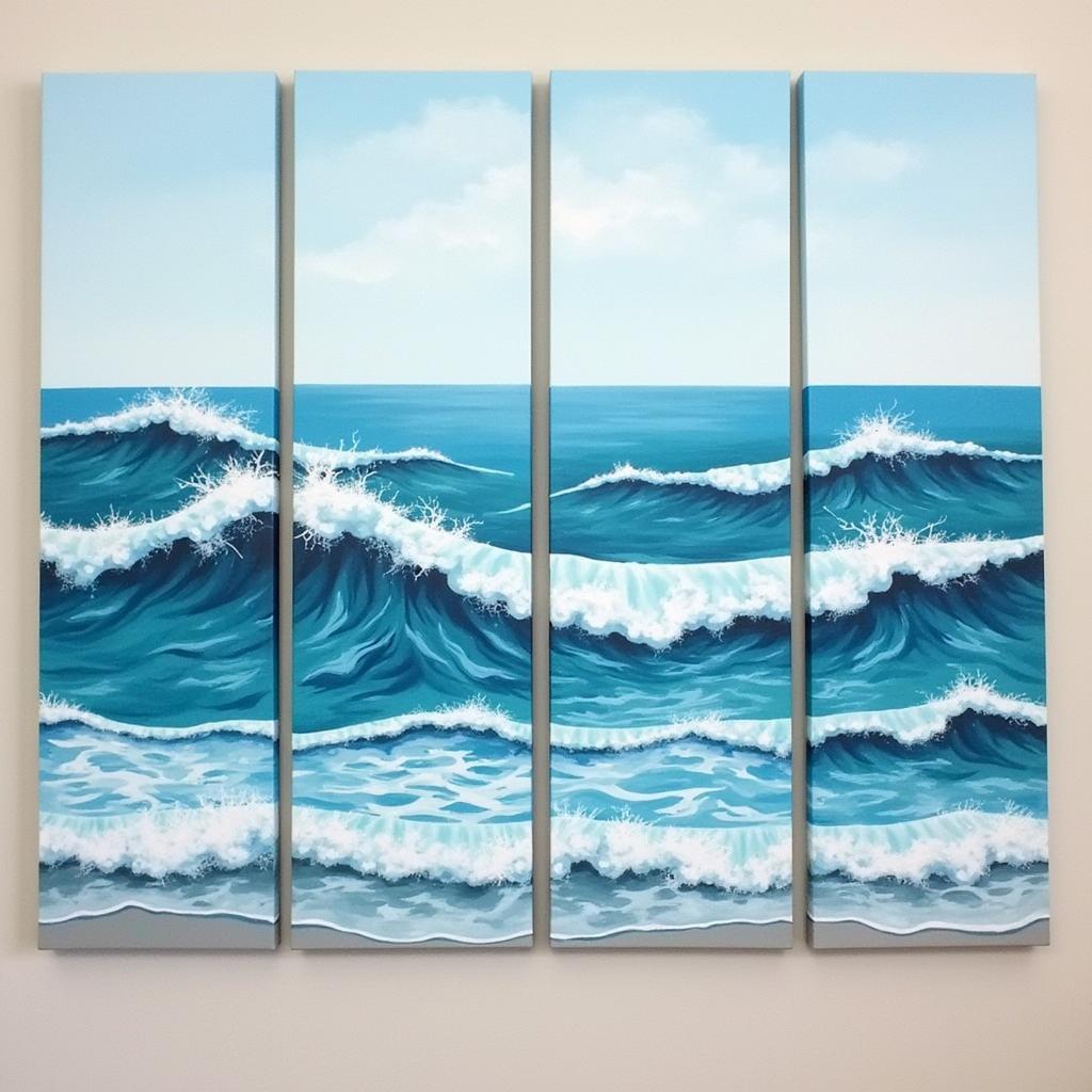 Traditional Ocean Waves Canvas Set