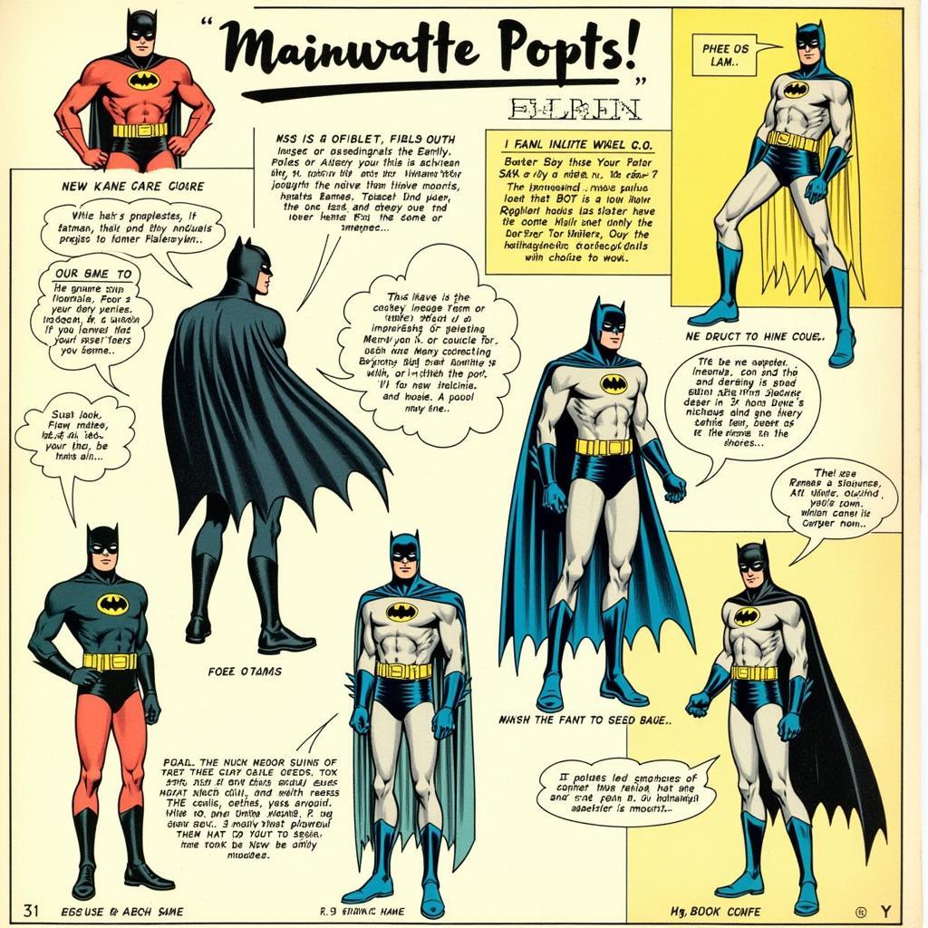 Bob Kane's early Batman art