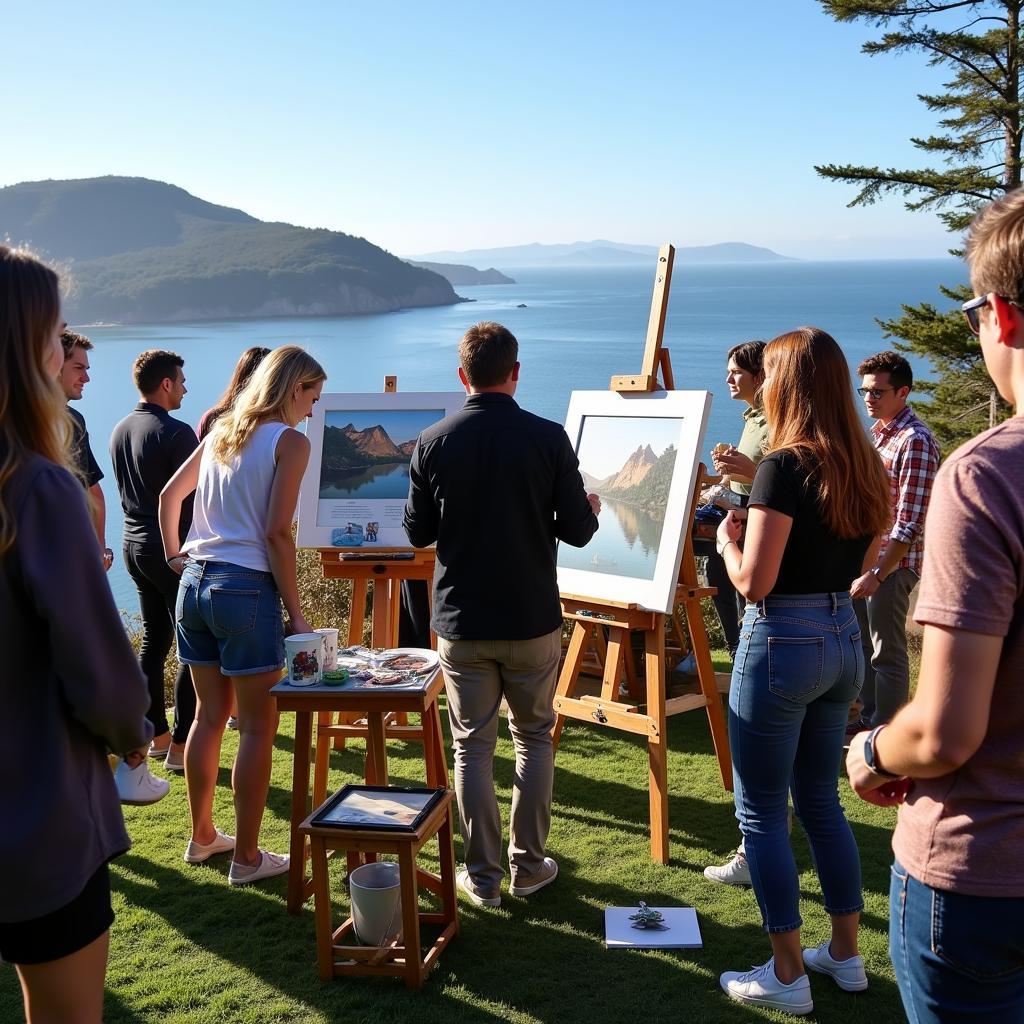 Live Painting Demonstration at Bodega Art and Wine Festival