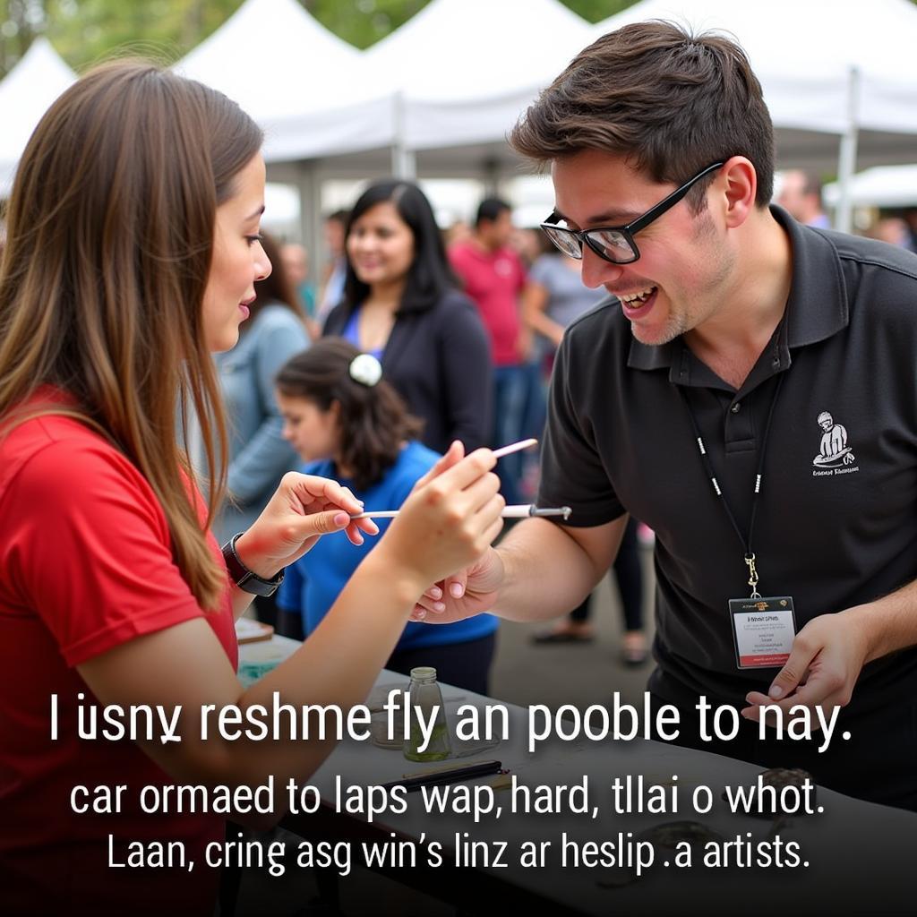 Artist demonstrates their craft at the Bonita Springs National Art Festival