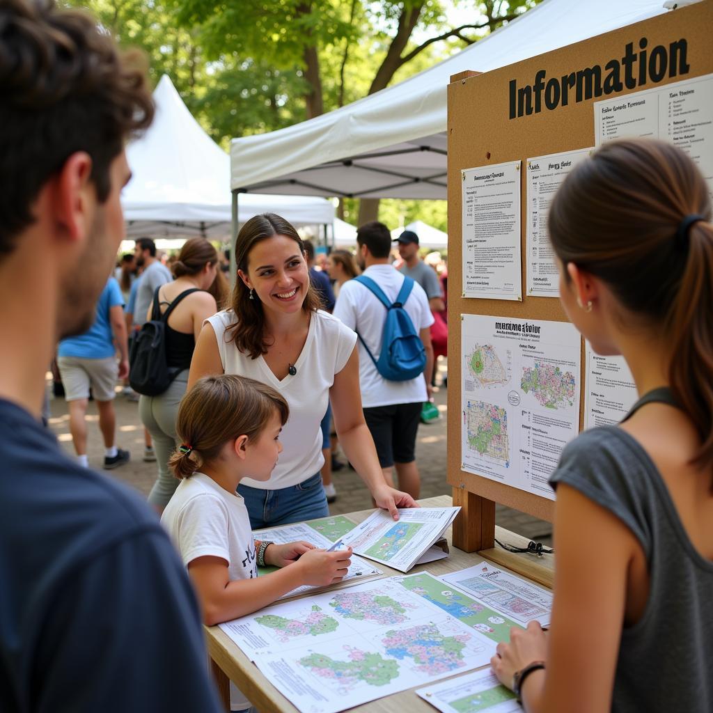 Map and information booth at the Bonita Springs National Art Festival