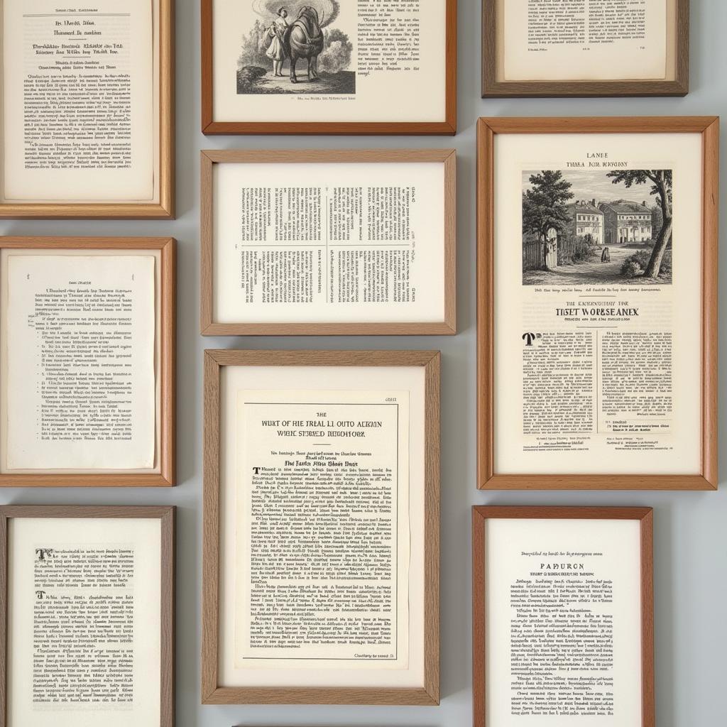 Framed Vintage Book Pages Wall Art