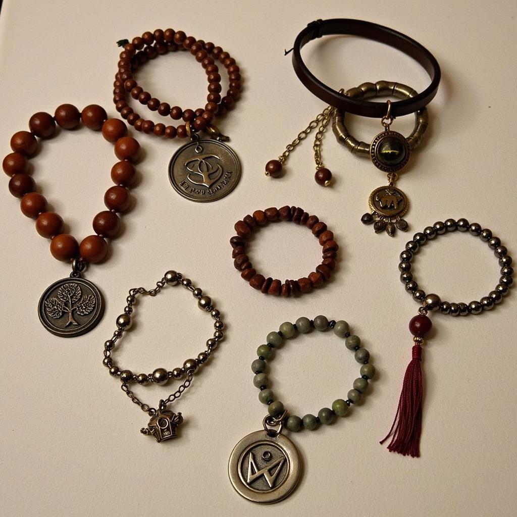 Bracelets representing different cultures and beliefs