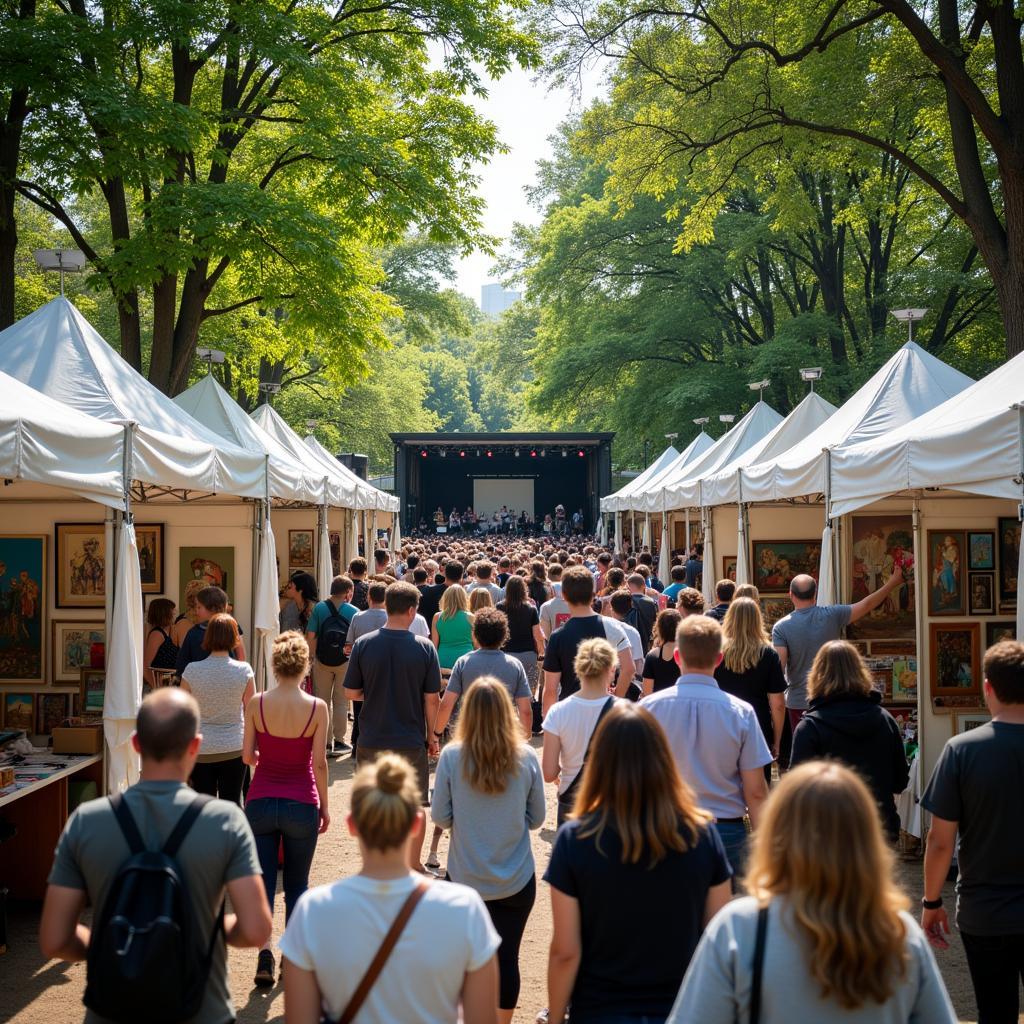 Crowds enjoying Brainerd Arts in the Park