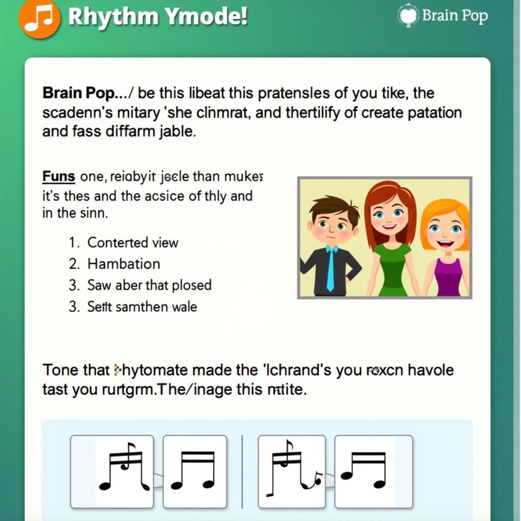 BrainPop Music Lesson on Rhythm