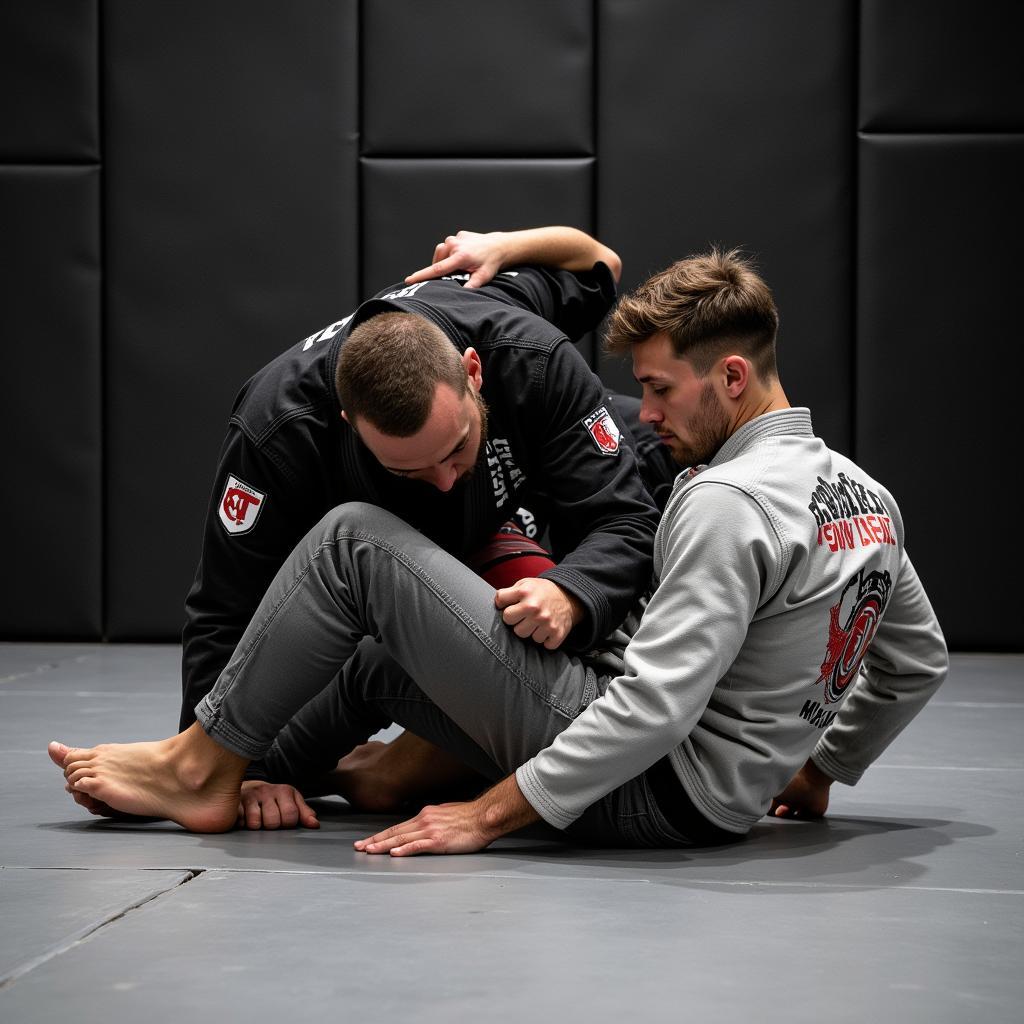 Intense Brazilian Jiu-Jitsu Training Session in Terre Haute