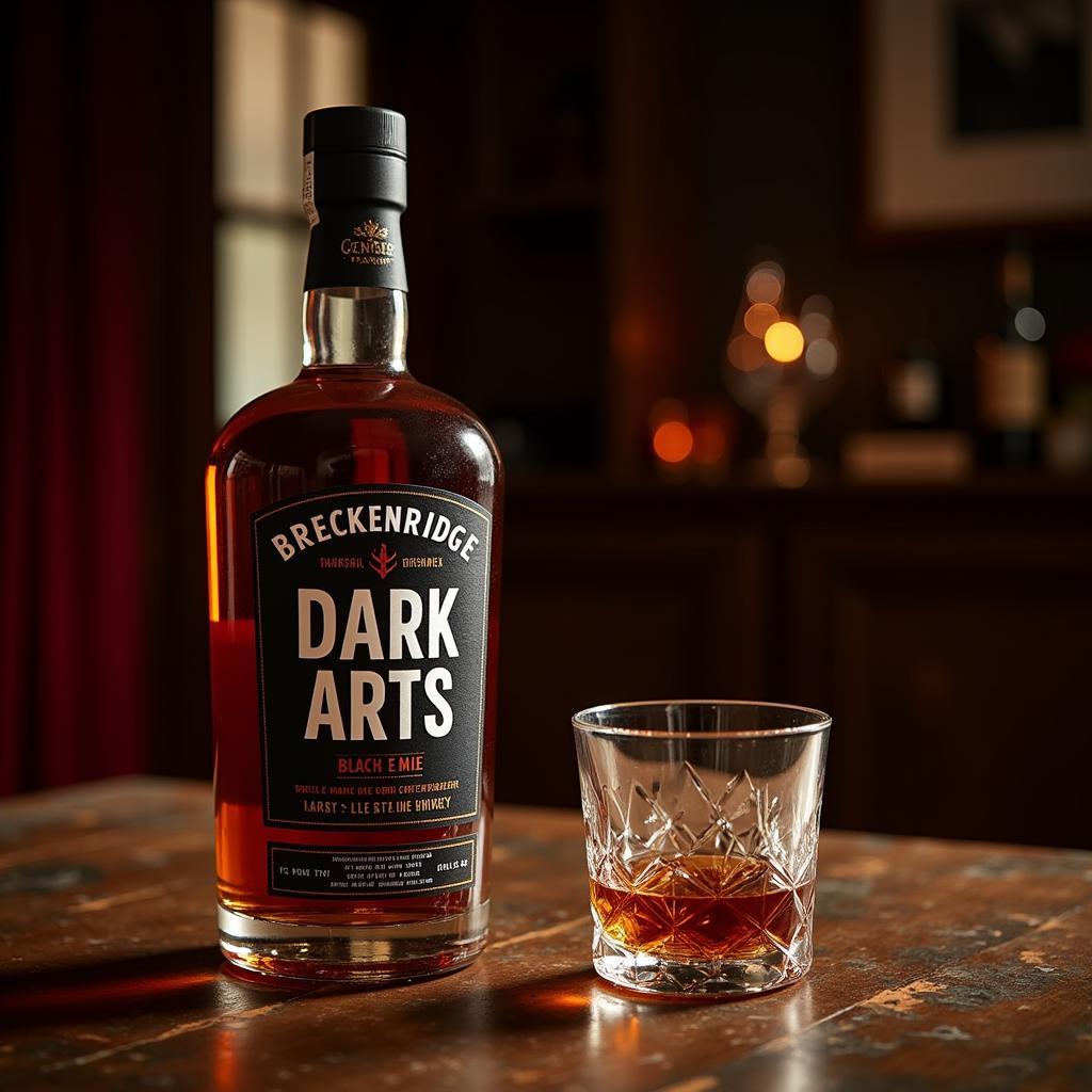 Breckenridge Dark Arts Whiskey: Bottle and Glass