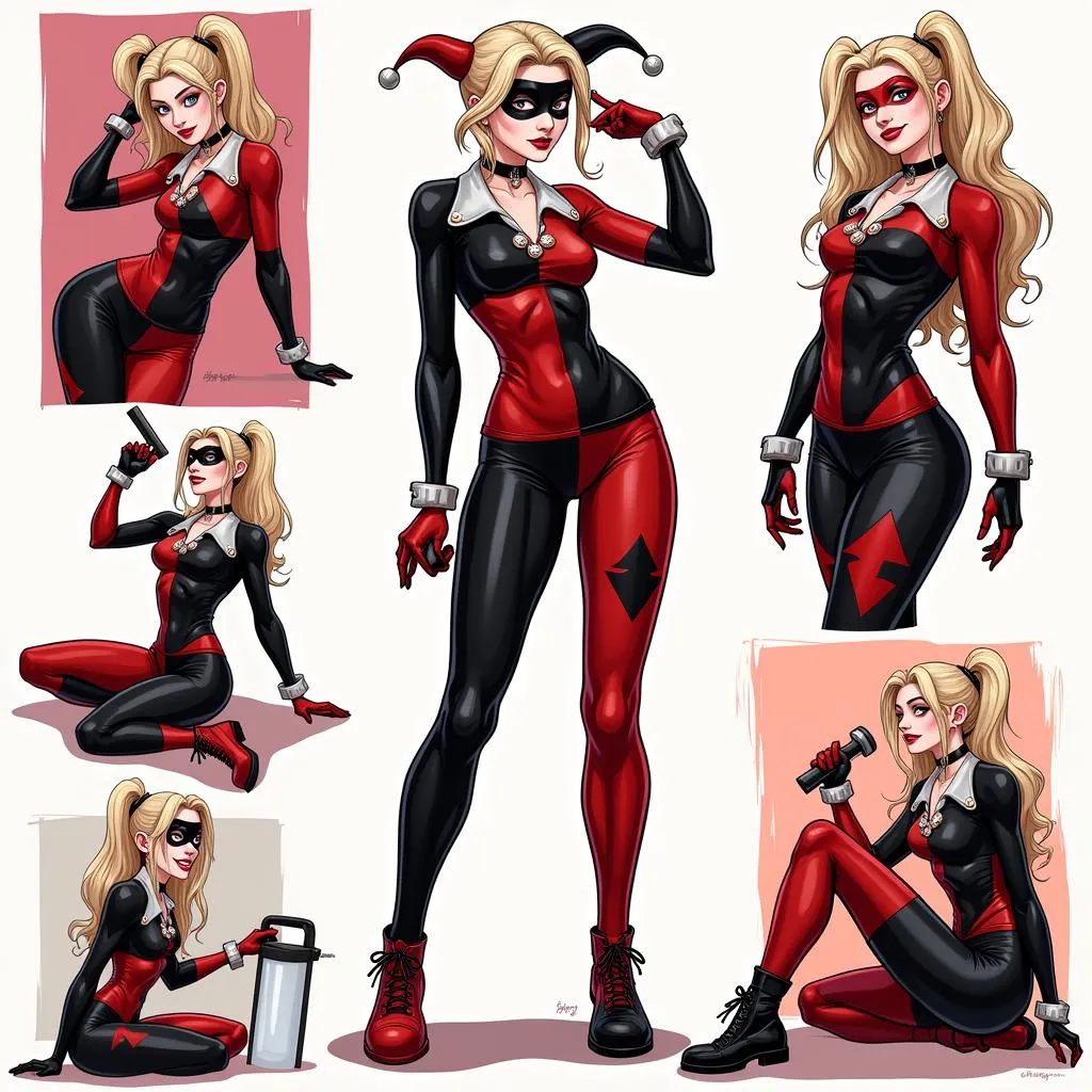 Bruce Timm inspired Harley Quinn prints