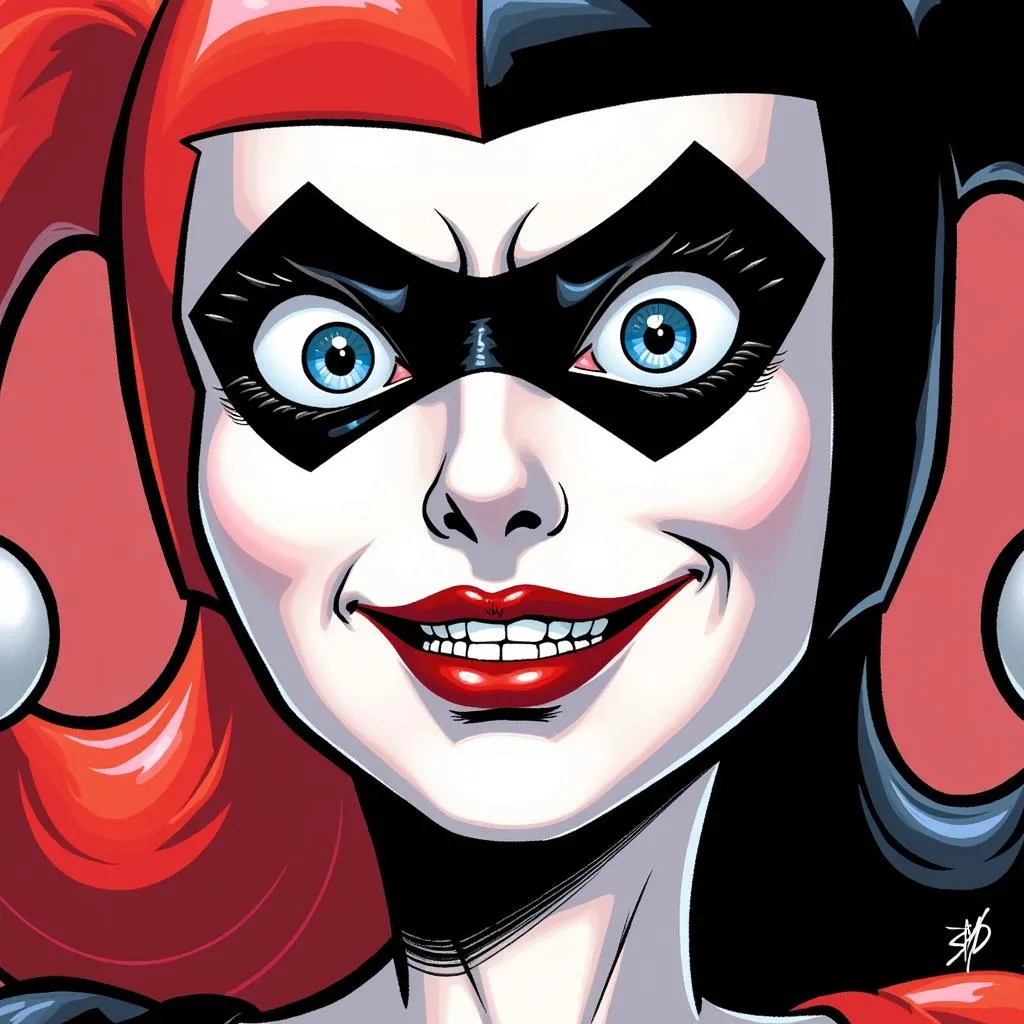 Bruce Timm's Harley Quinn art style