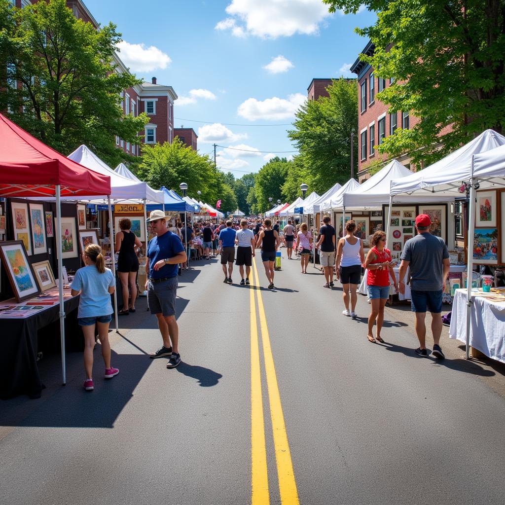 Brunswick Maine Art Festival: Colorful Booths