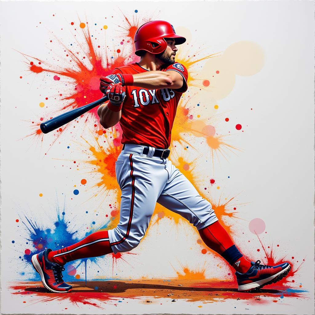 Bryce Harper action painting