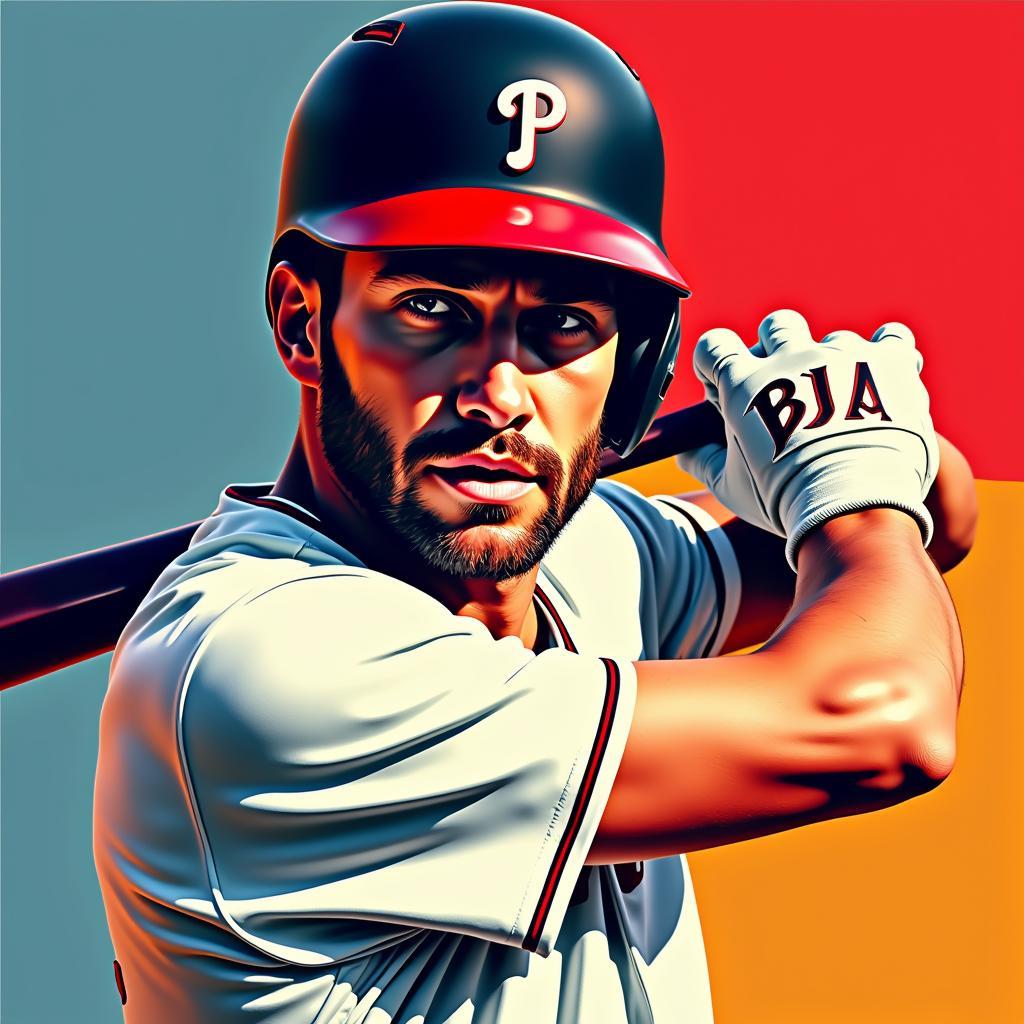 Bryce Harper Pop Art Portrait