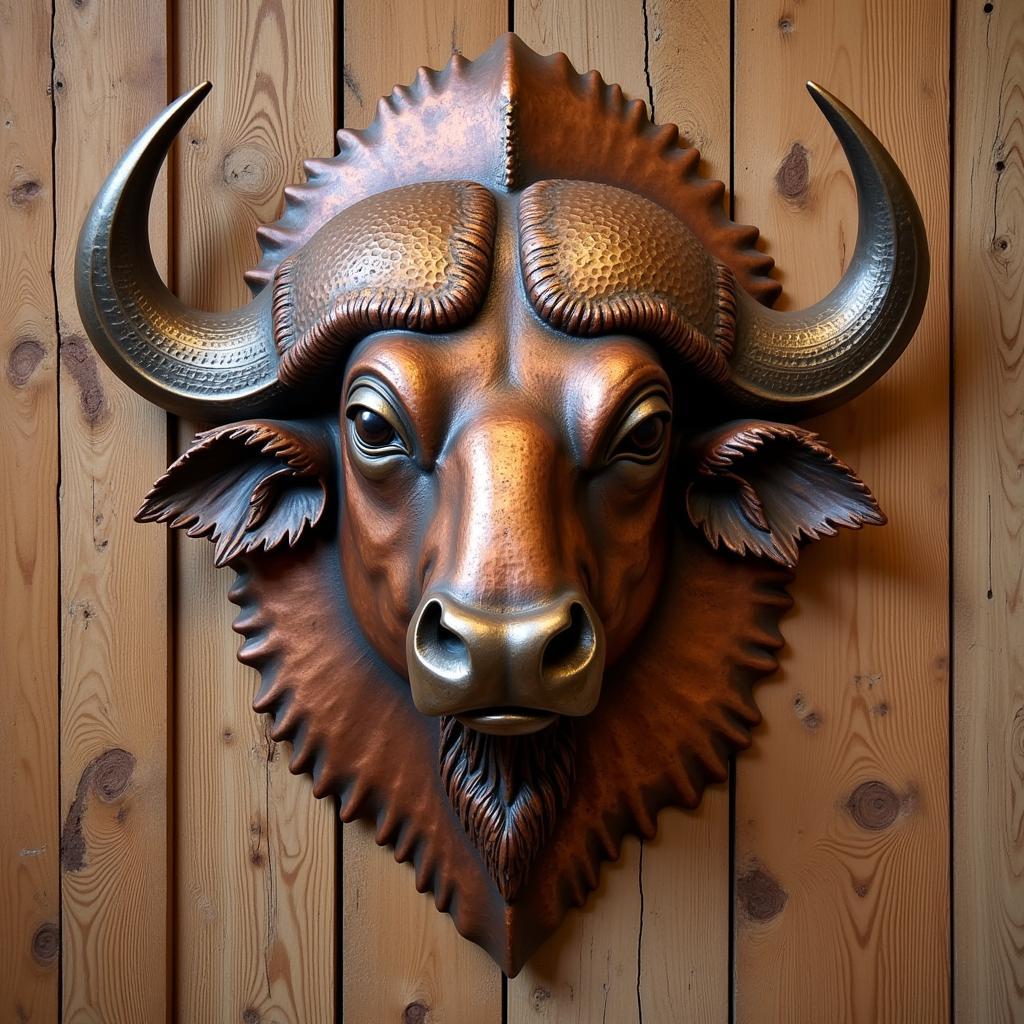 Buffalo Metal Wall Art in Western Decor