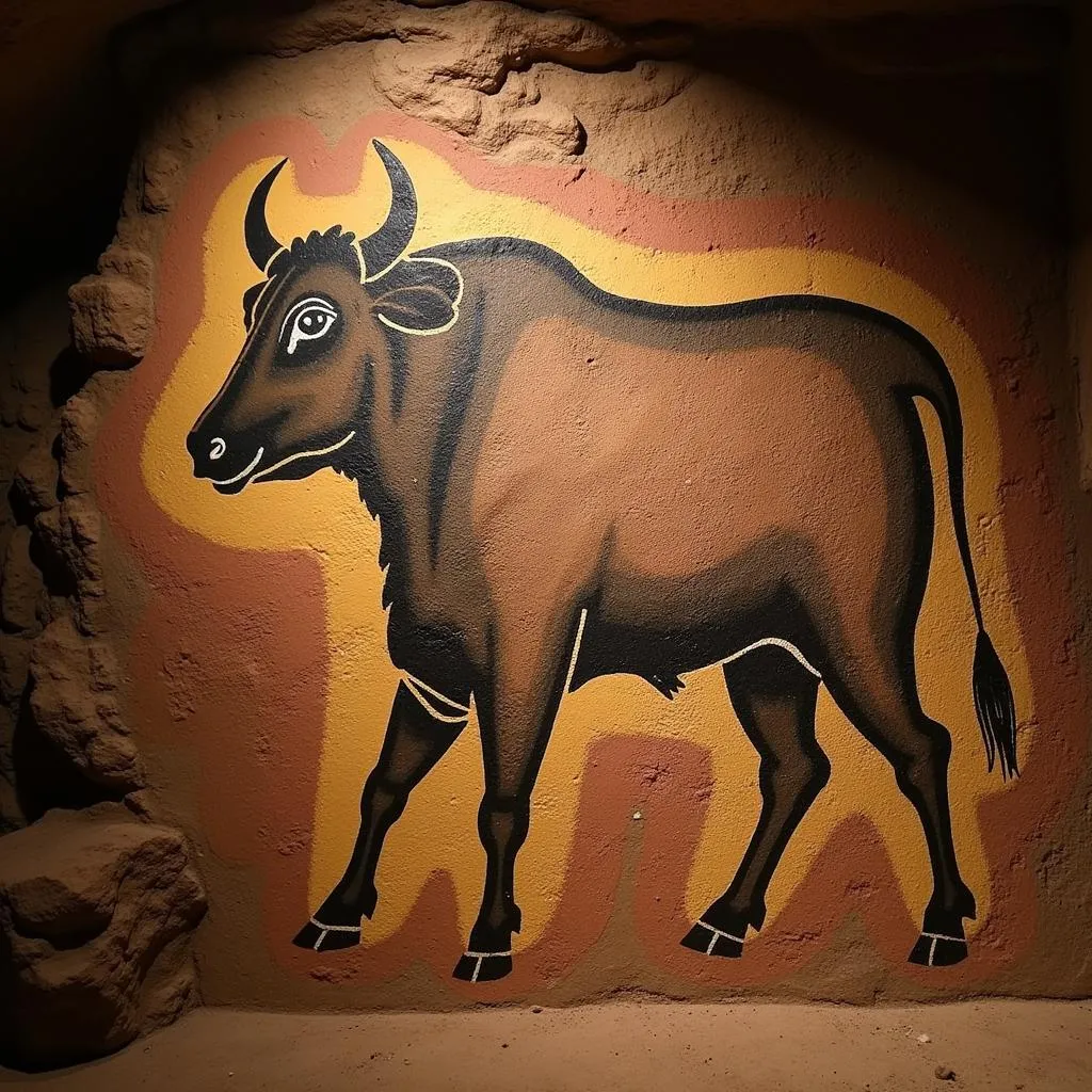 Ancient Cave Paintings of Bulls