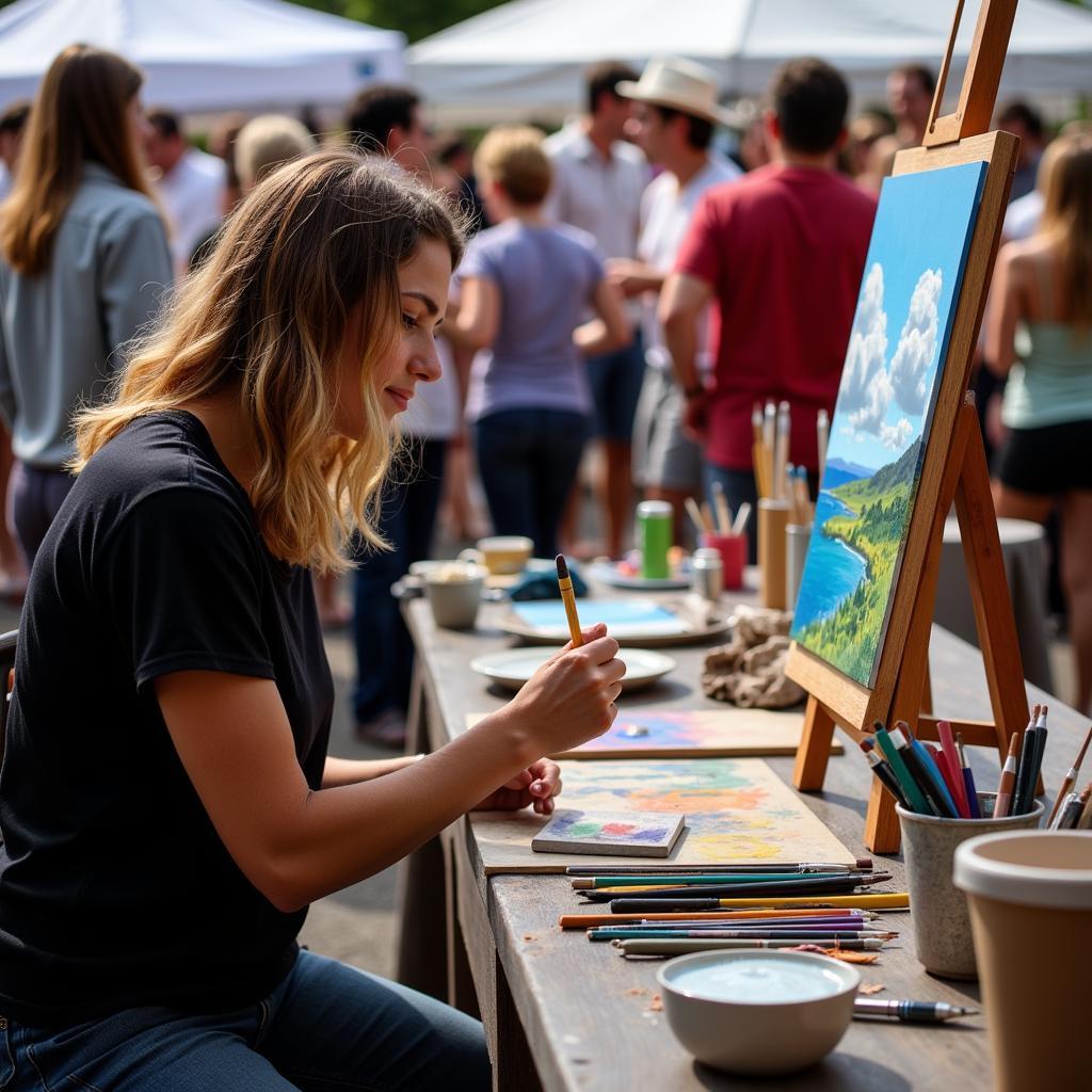 Live Art Demonstration at Lake County Art Festival