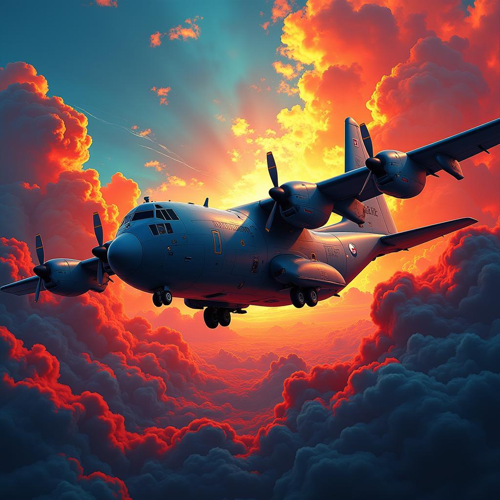 C-130 Hercules Digital Art