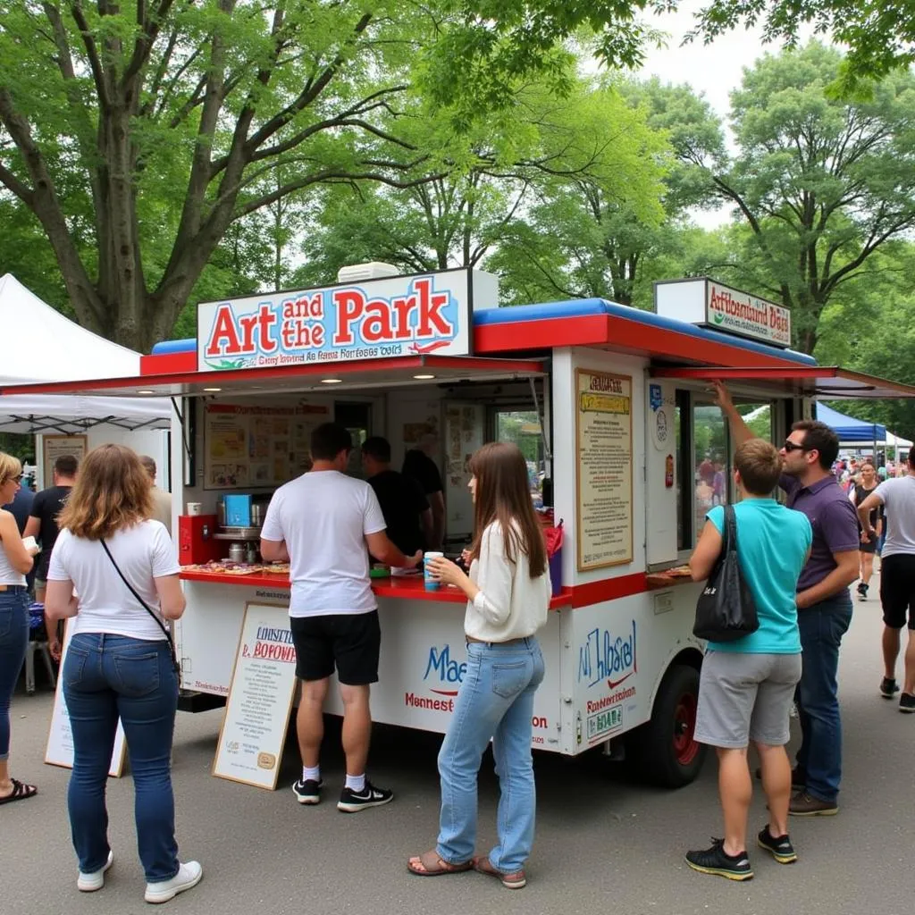 Các gian hàng đồ ăn và thức uống tại Art in the Park Montclair