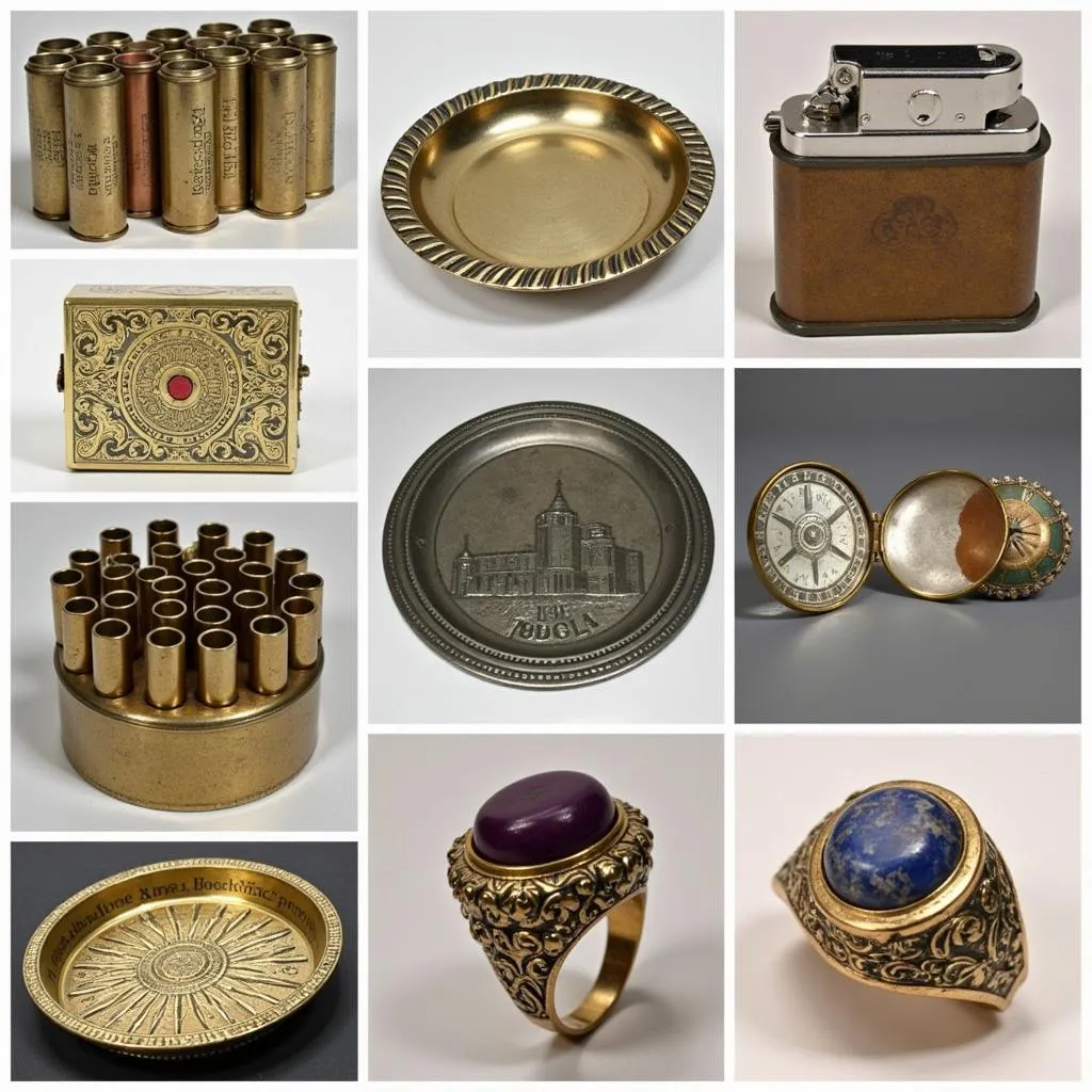 Different types of First World War trench art