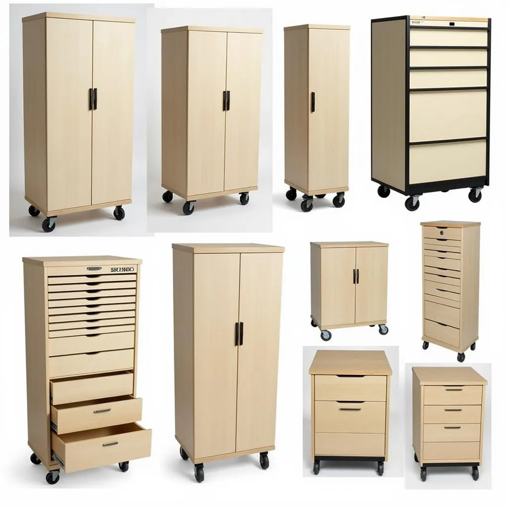 Various art room storage cabinet options