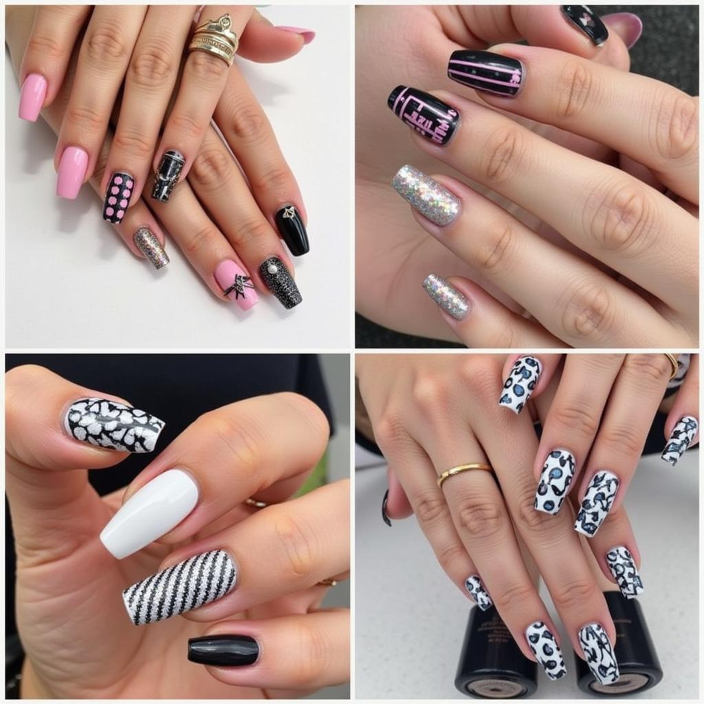 Tổng hợp các xu hướng nail art foil designs 2023