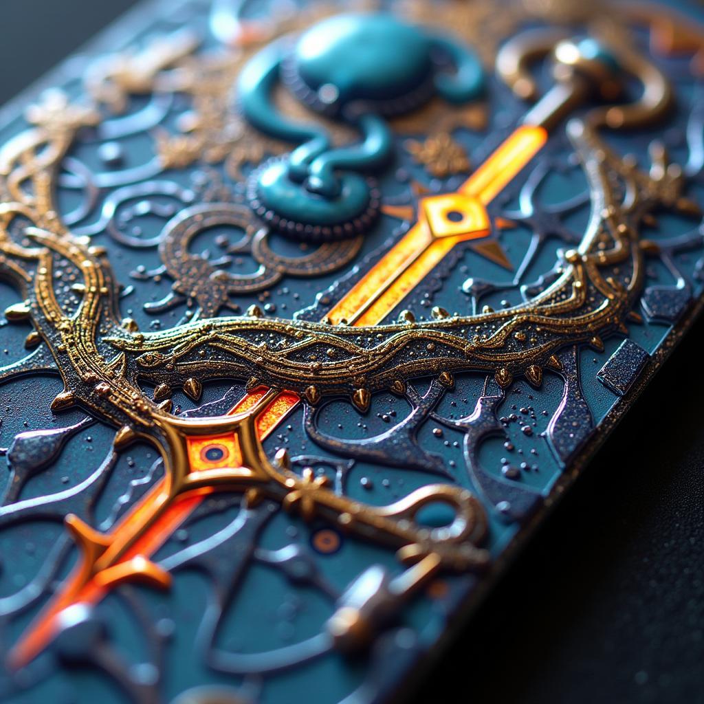 Close-up of Calyrex V Alternate Art Card Details