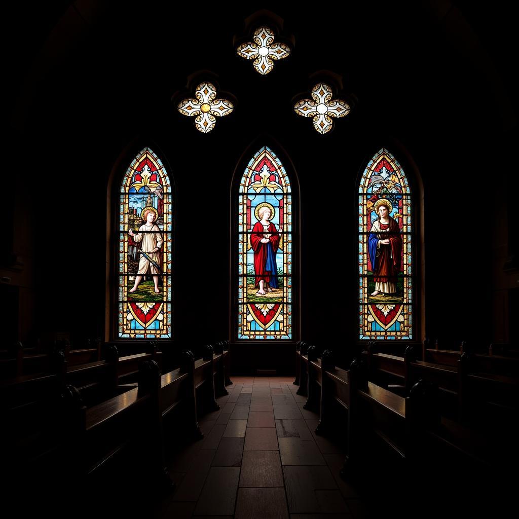 stained glass window in canadian church