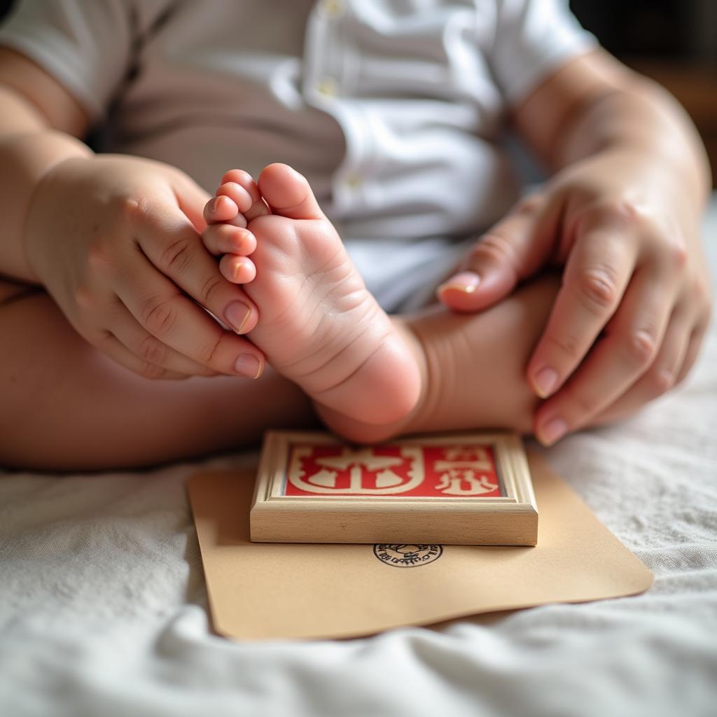 Capturing a Baby Footprint