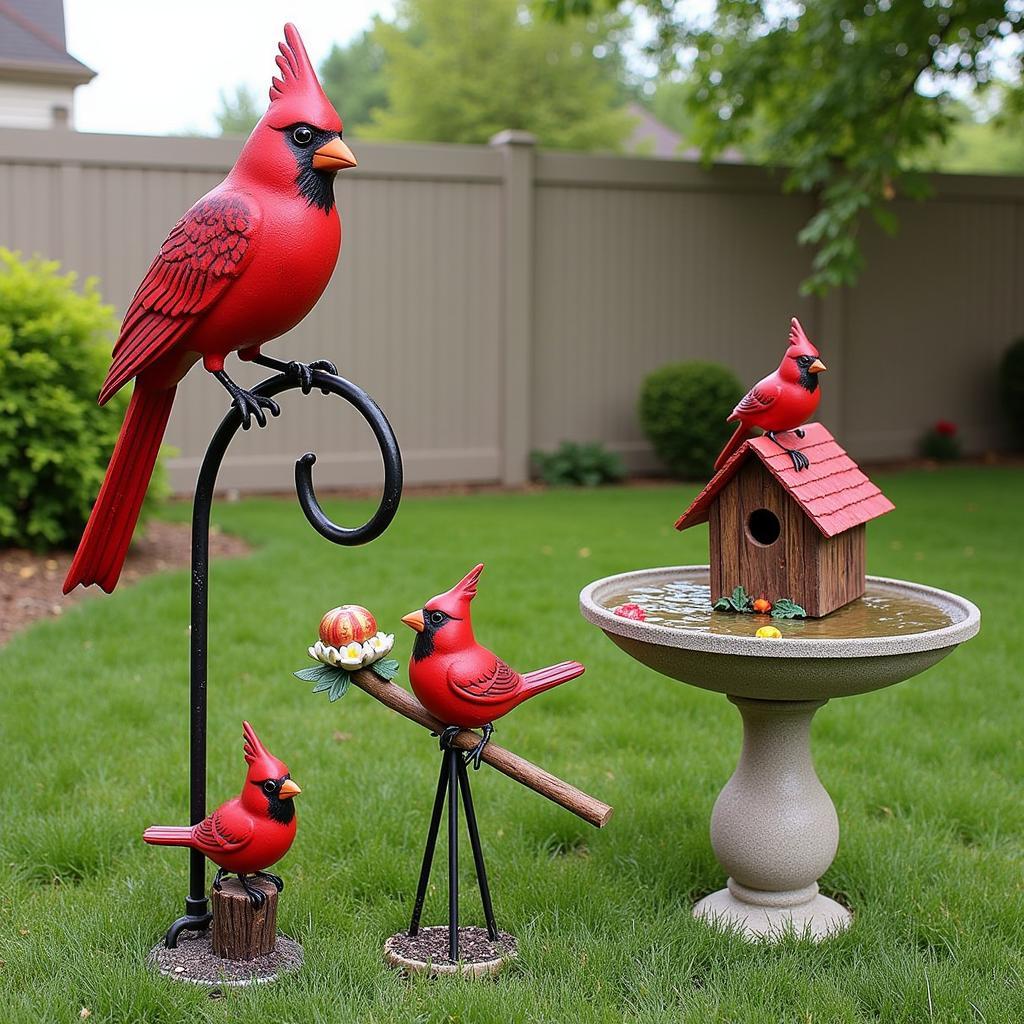 Cardinal Yard Art Ideas