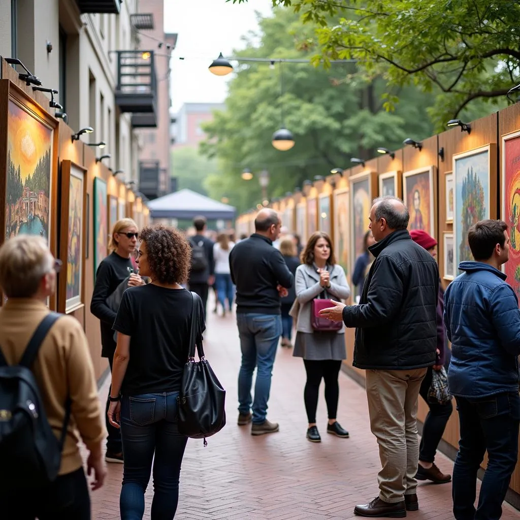 Community members gather at Carlsbad Art in the Village 2024