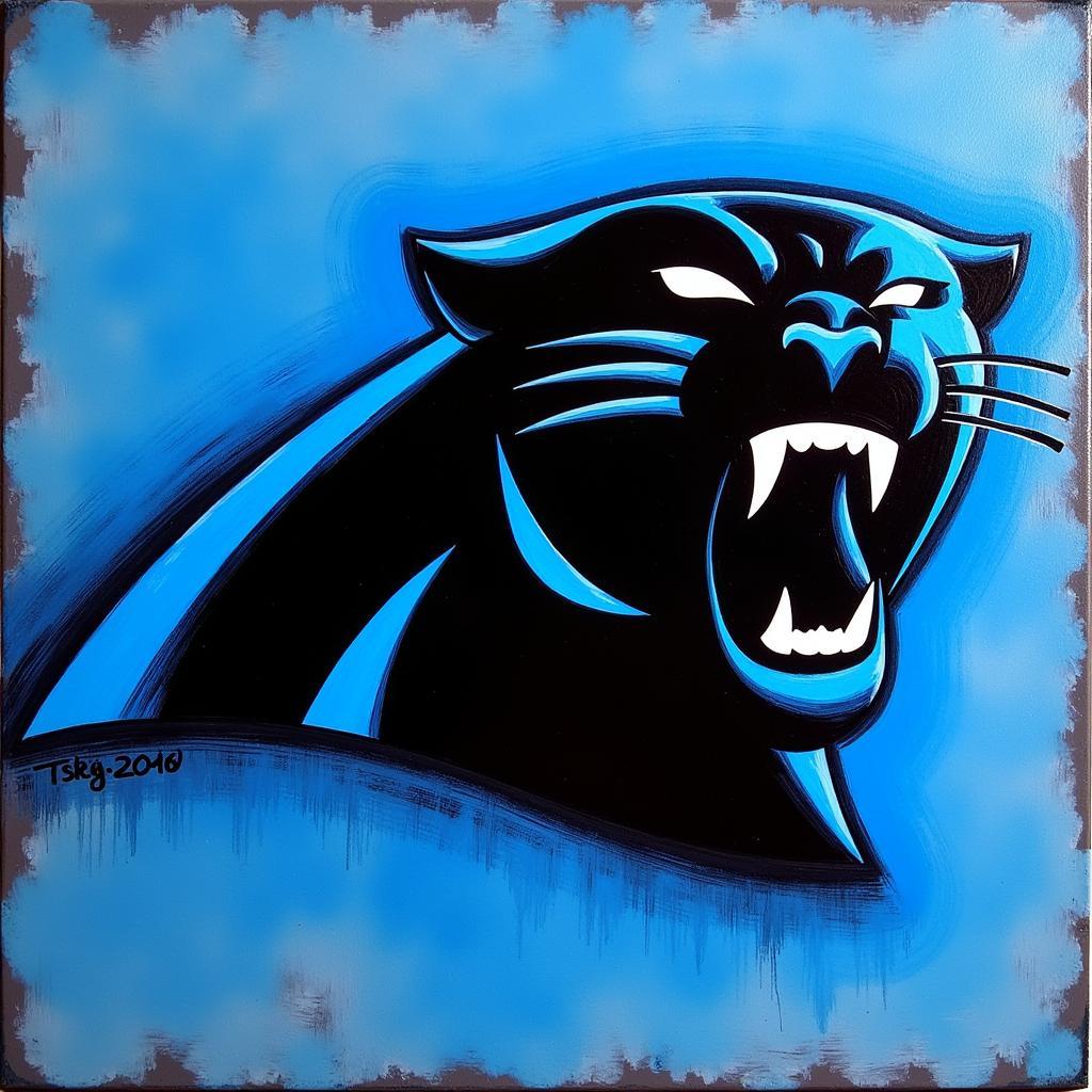 Carolina Panthers Logo Painting