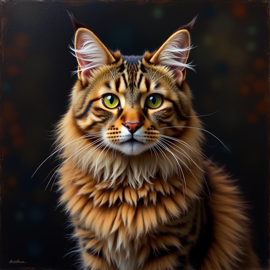 Cat Fine Art Oil Painting