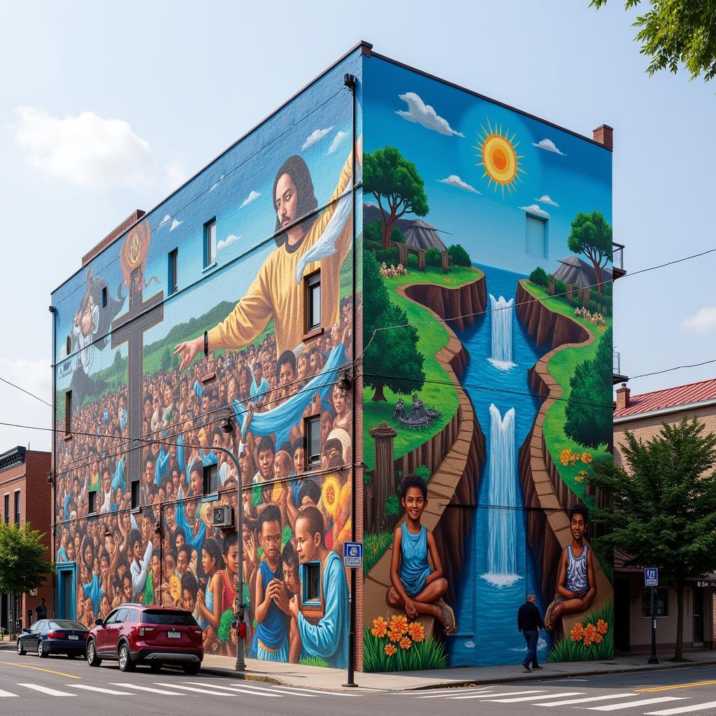 Mural Depicting Social Justice Themes