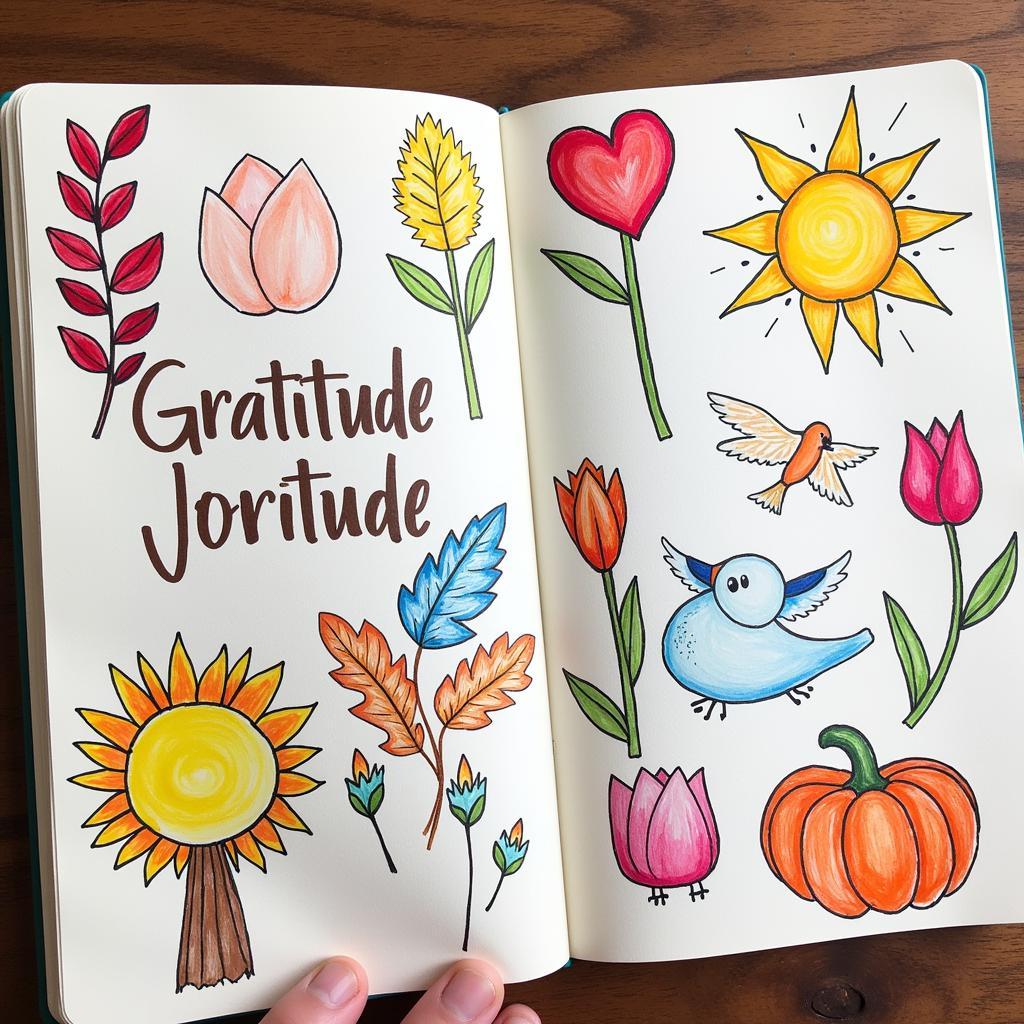 CBT Art Therapy: Gratitude Journal Example