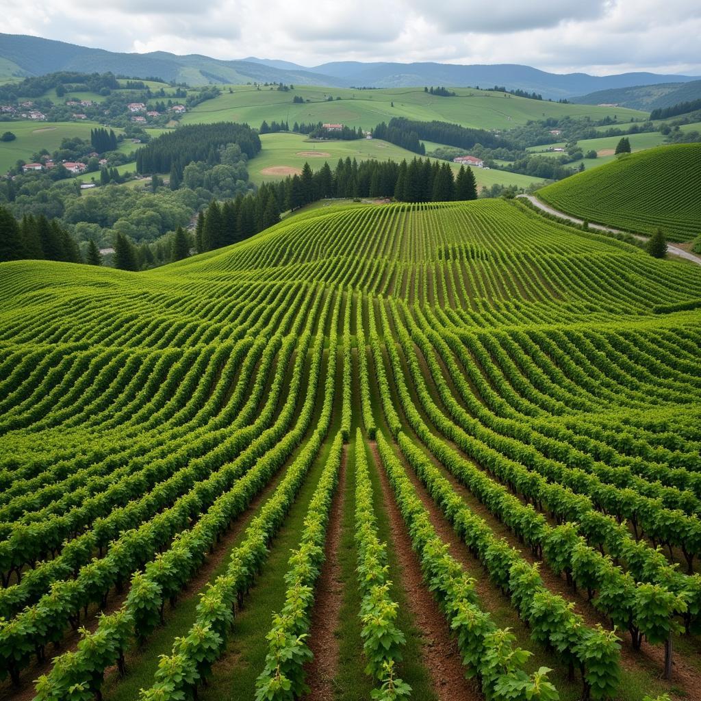 Champagne Production in the Vineyards