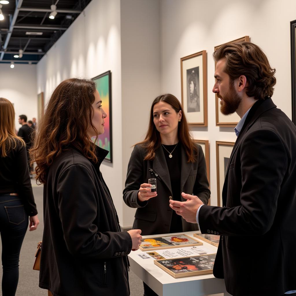 Attendees Interacting with Artists at the Charlevoix Art Fair