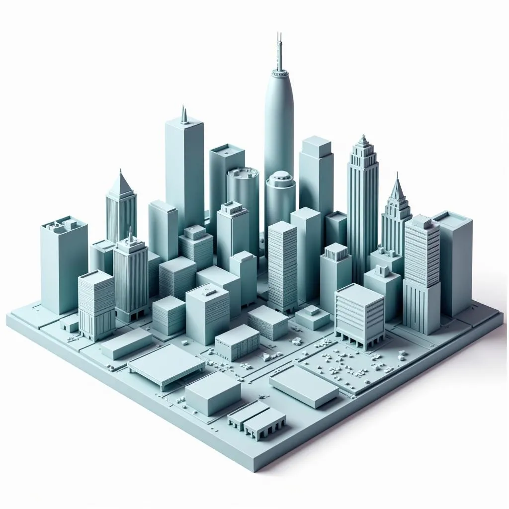 3D Model of Charlotte Skyline