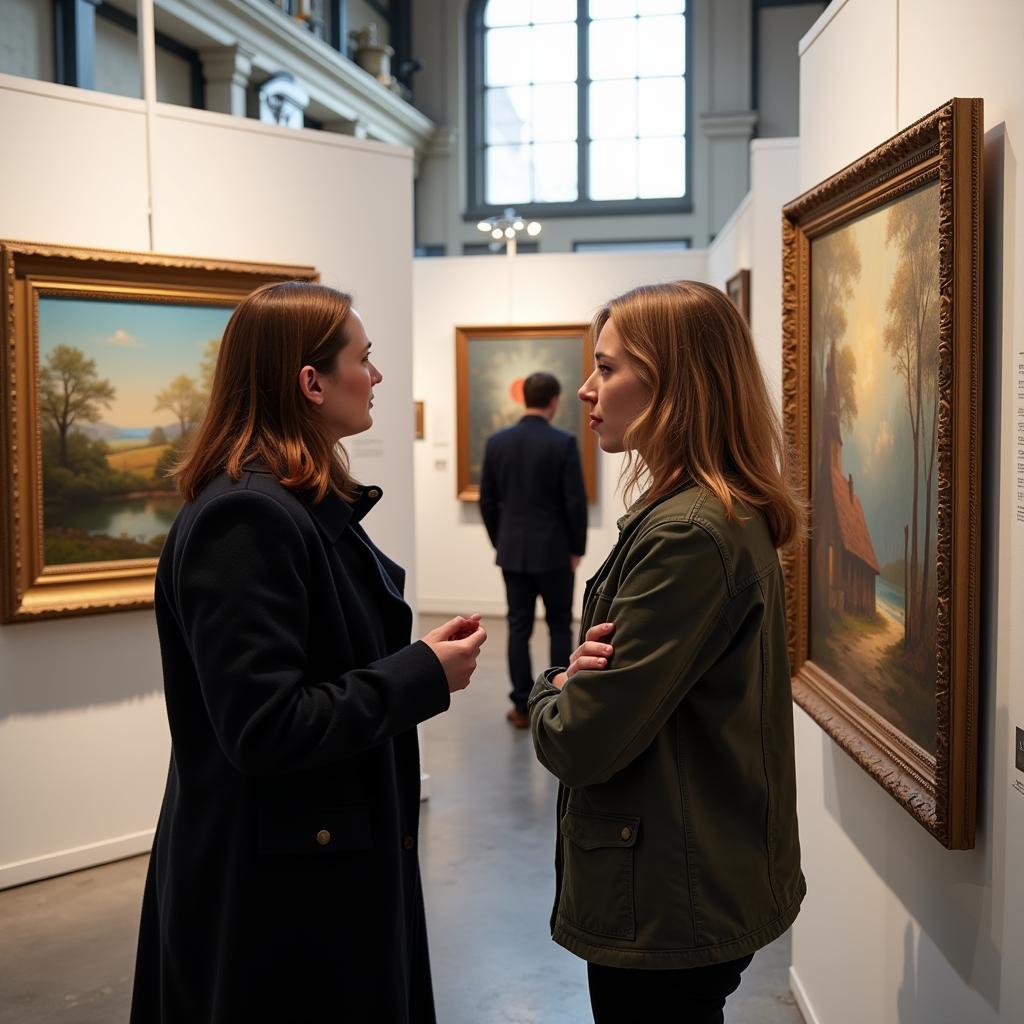 Visitors Admiring Art at the Chesapeake Art Show