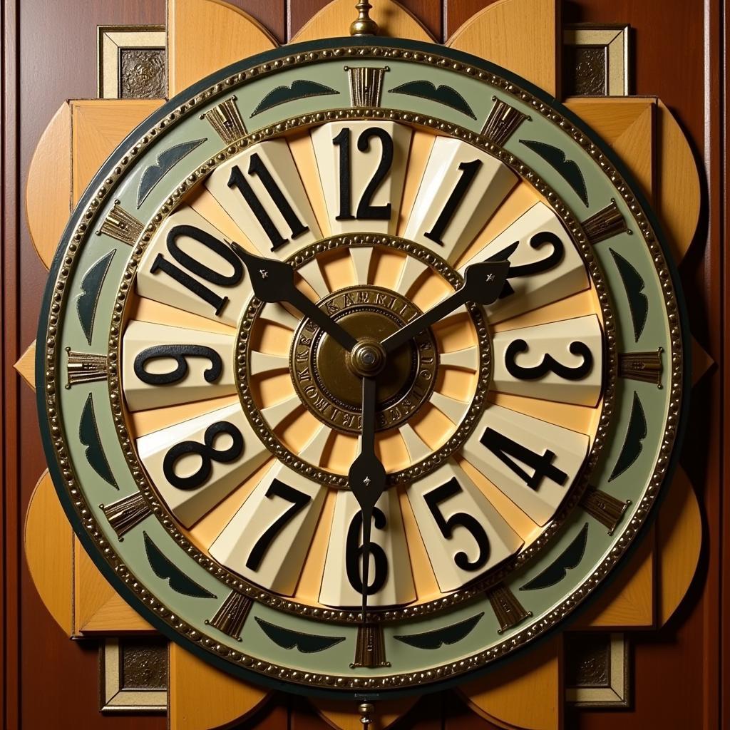 Art Deco Wall Clock Decorative Details