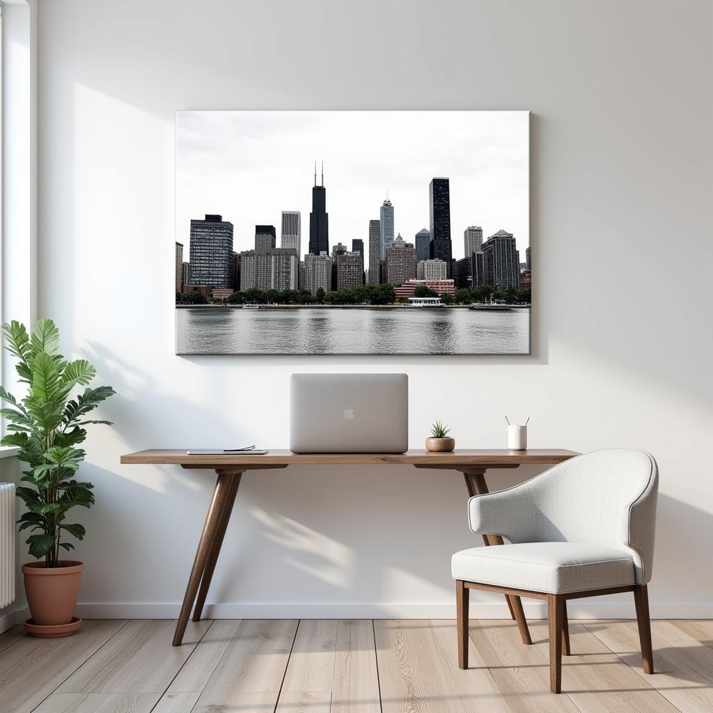 Chicago canvas art văn phòng