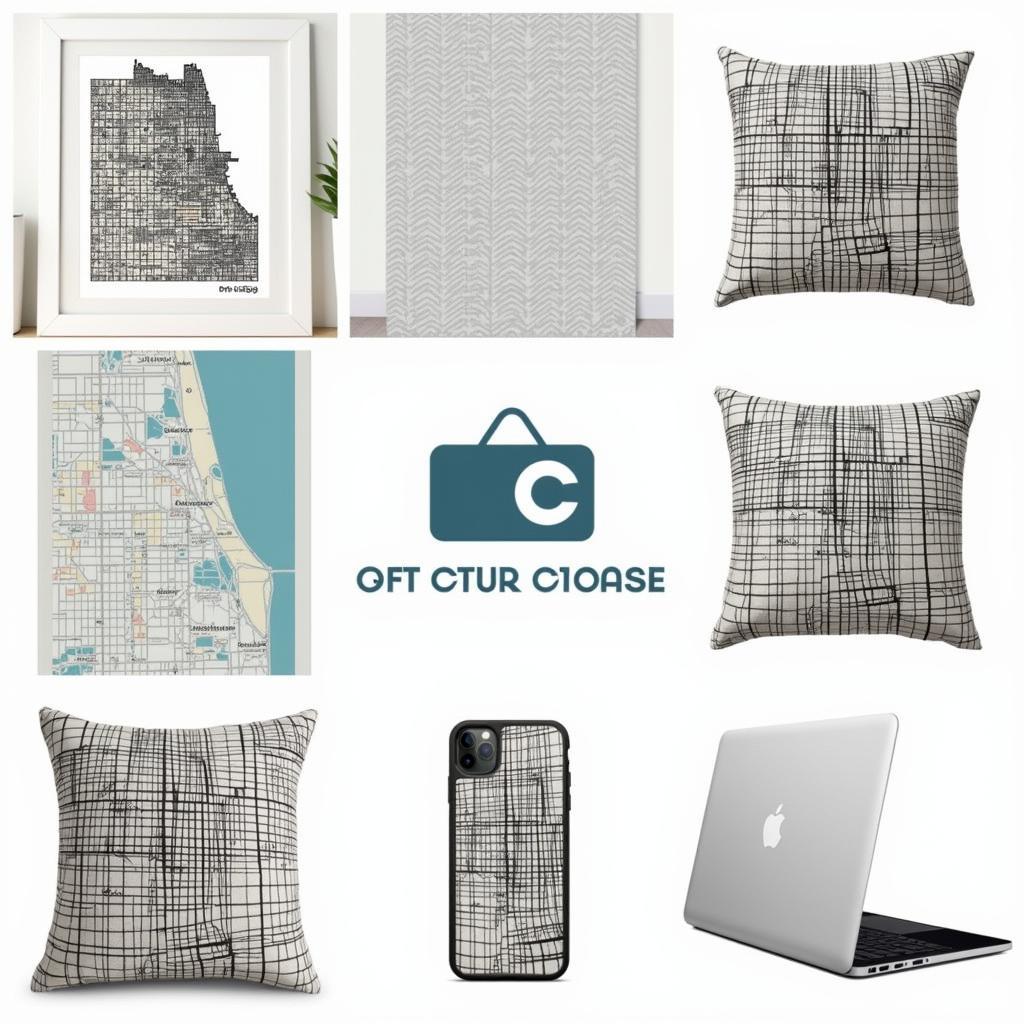 Creative Chicago city map art gift ideas