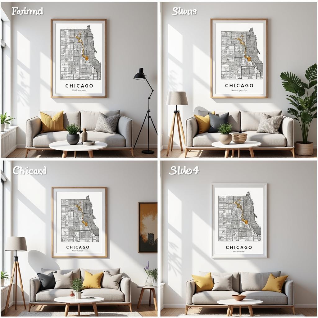 Choosing the right Chicago city map art for your space