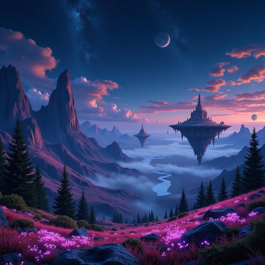 Surreal landscape digital painting by Chris Austin