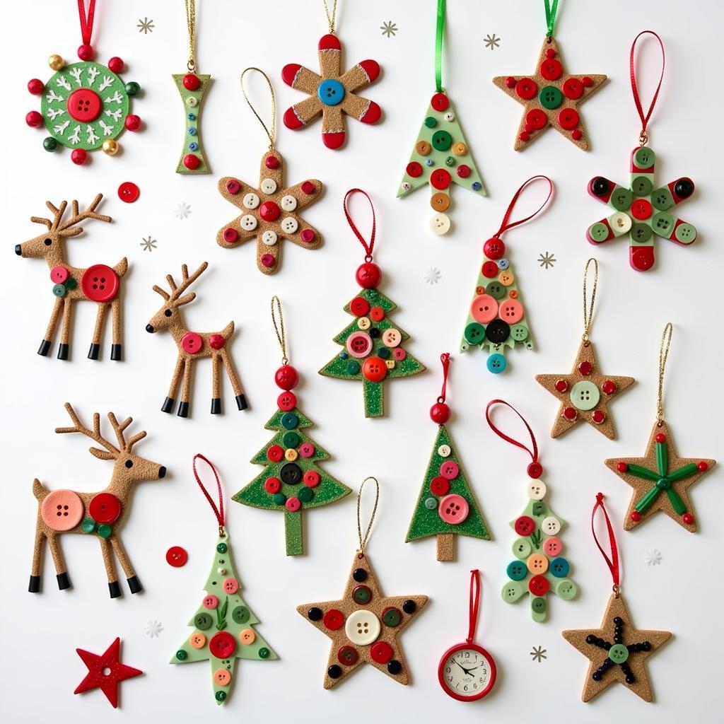 Handmade Christmas Button Ornaments: Festive DIY Decorations