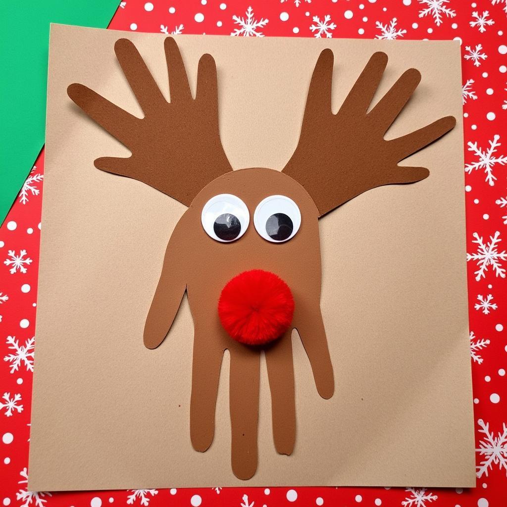 Christmas Handprint Reindeer Craft