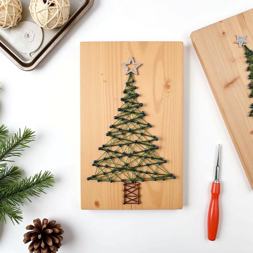 Easy Christmas String Art Patterns for Beginners