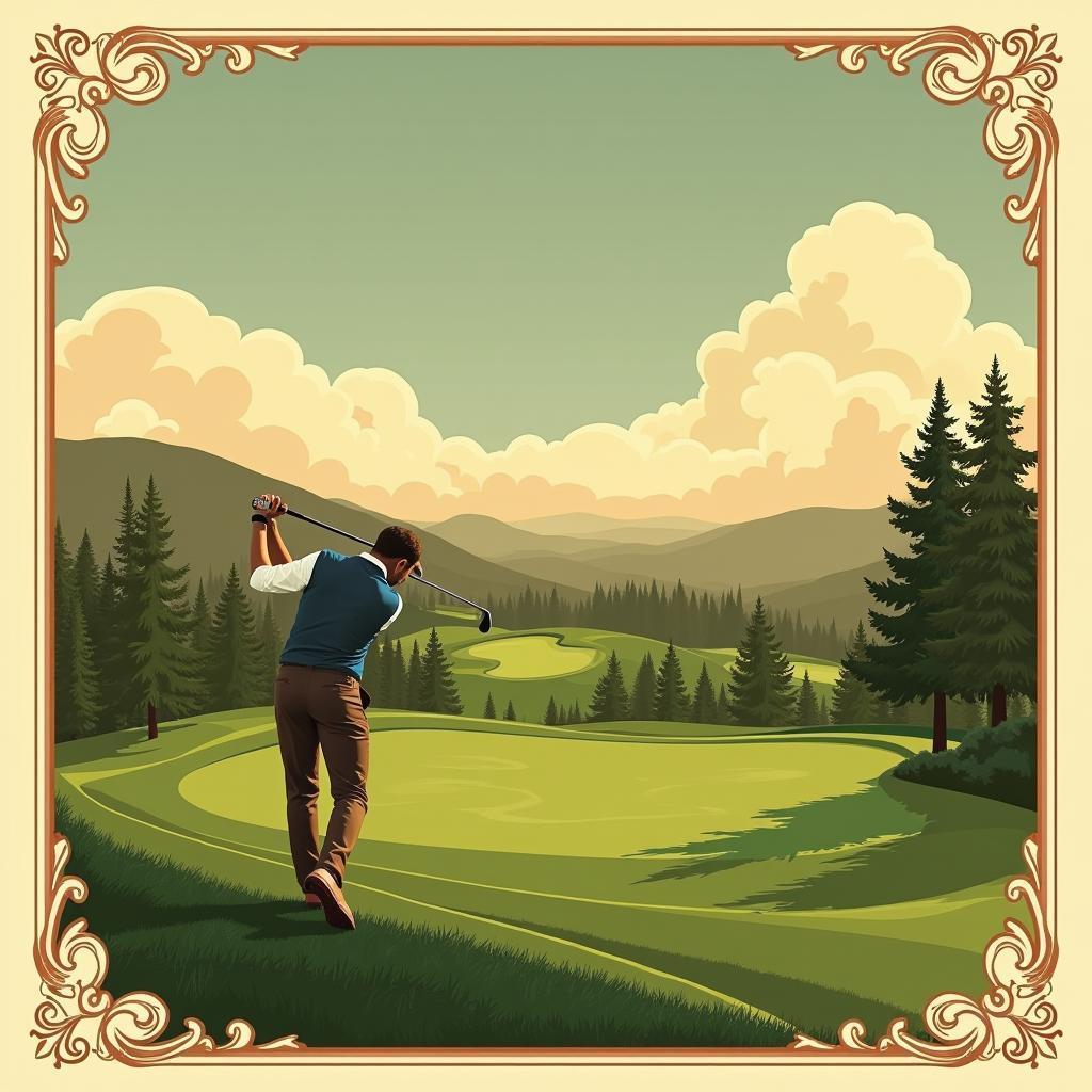 Classic Golf Course Poster Art