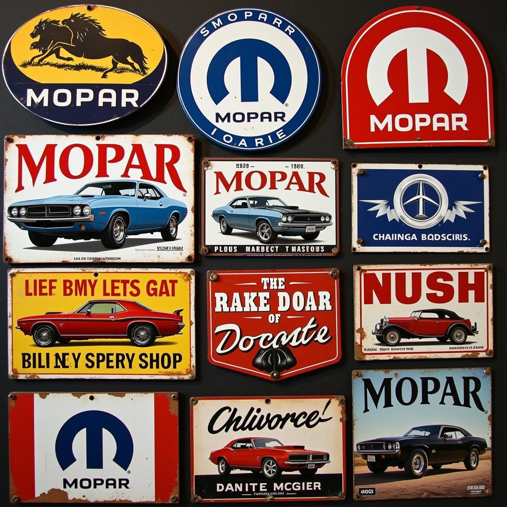 Classic Mopar Metal Signs for Garage Decor