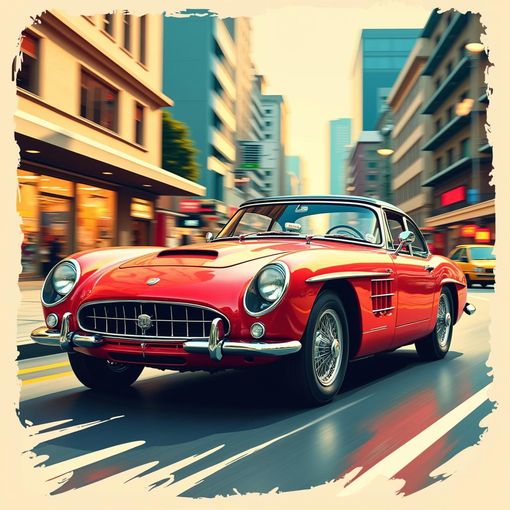 Vintage Sports Car Art Print: A Timeless Classic